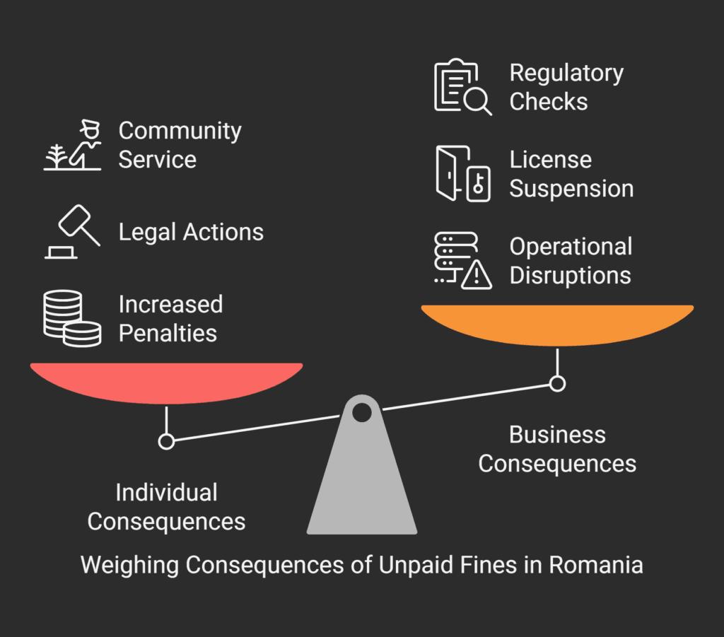 Consequences of Non-Payment of Fines in Romania
