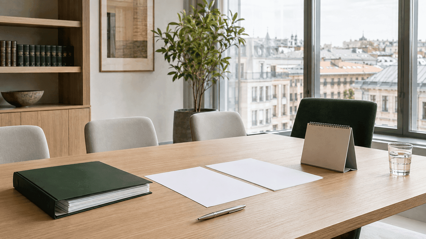 Employment dismissal documents reviewed in a Romanian corporate office