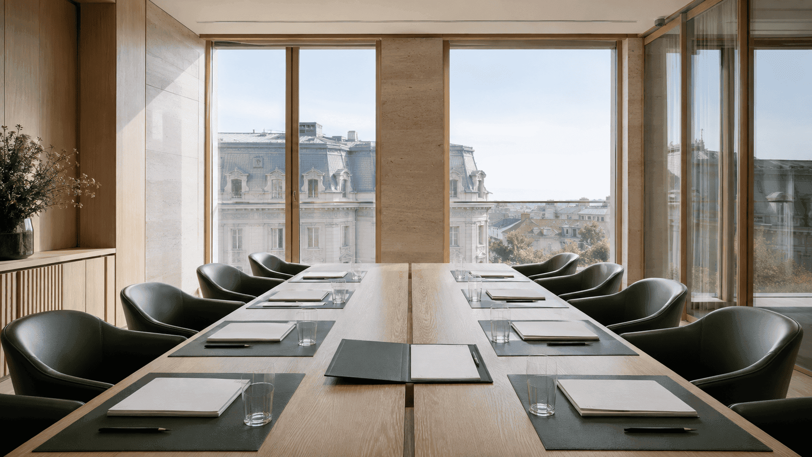 Corporate meeting room illustrating a 50/50 shareholder deadlock in Romania